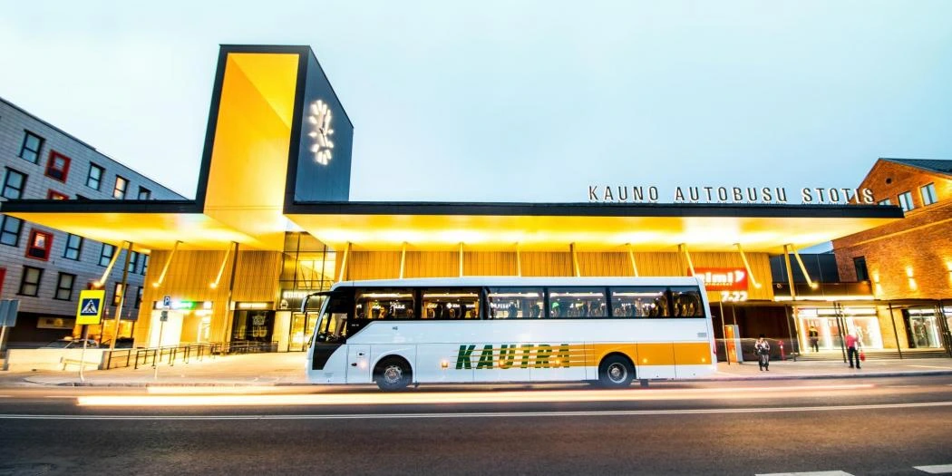 Decorative image of Kaunas Bus Station.